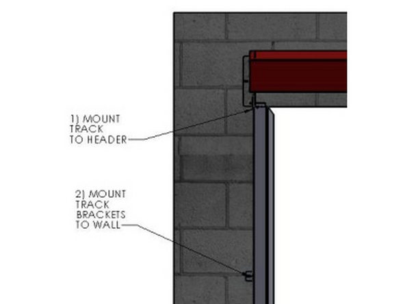 Fasten the Tracks to the Mounting Surface through the Mounting Brackets.