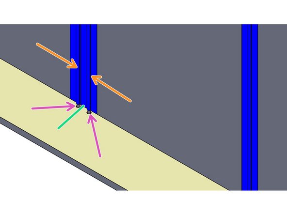 Measure and mark the center of the Curtain Opening on the floor.
