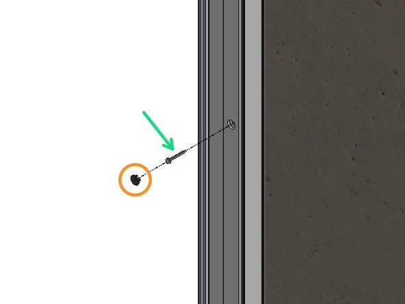 Remove the Black Plastic Plugs from the Track front.  These are Mounting access Holes.