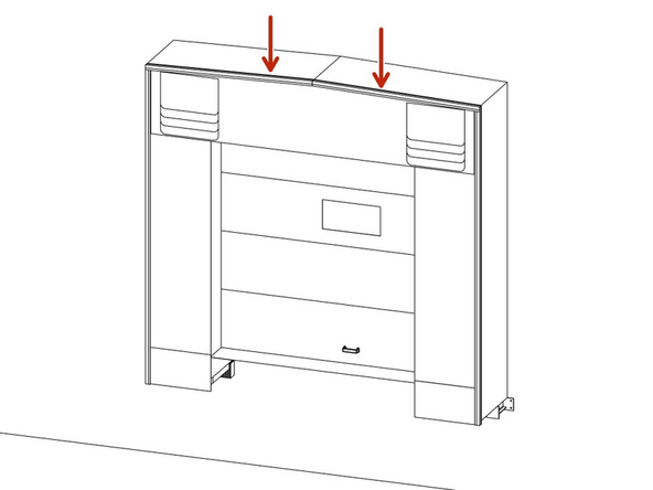 Install Top Angle trim pieces. Use The same method as the previous step.