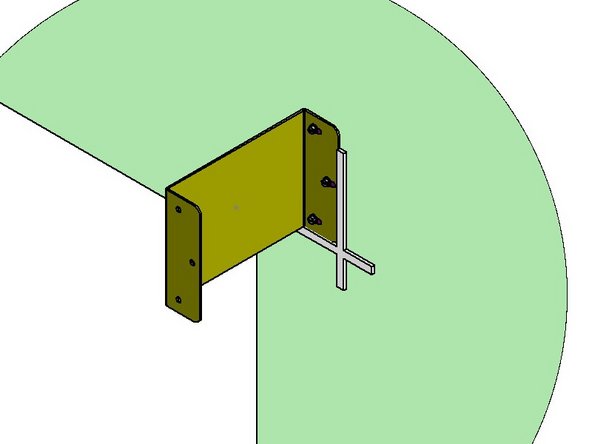 Loosely fasten Bracket to the Mounting Surface with appropriate hardware.