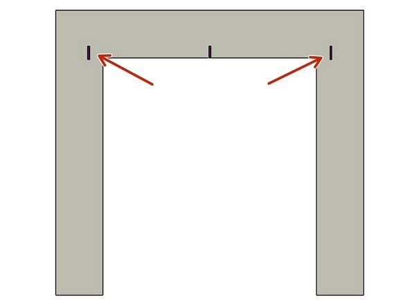 Mark this dimension on each side of the Opening Center mark.