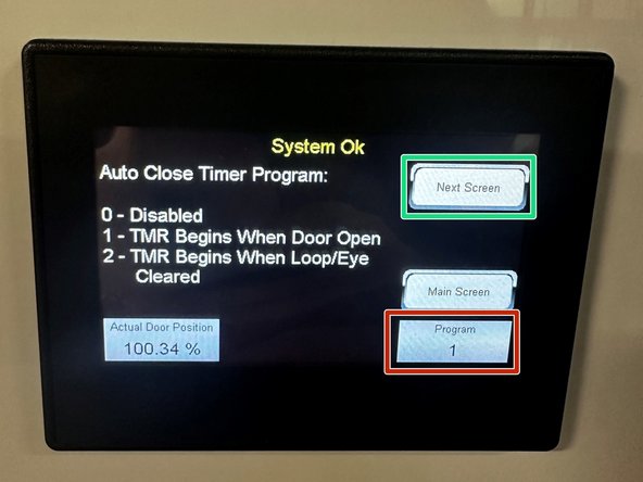 To Enable the Auto Close Timer Program, Tap in the Program box, and Type &quot;1&quot; in the on-screen Keypad. Hit Enter.