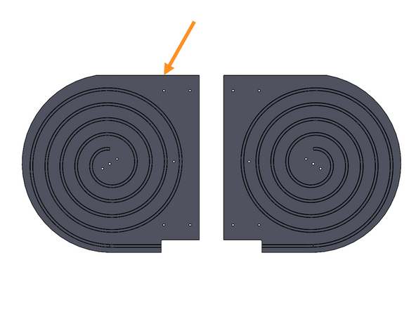 (1) Left and (1) Right Spiral Header