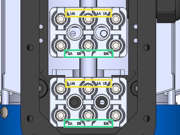 Inside, there will be two Terminal Blocks, both containing the same Markings:
