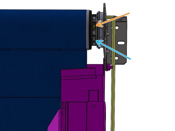 600 Series Doors have Buttons at the end of the Motor. They are used to set the OPEN and CLOSE Limits.  The Top Button is the Close Limit;  The Bottom Button is the Open Limit.