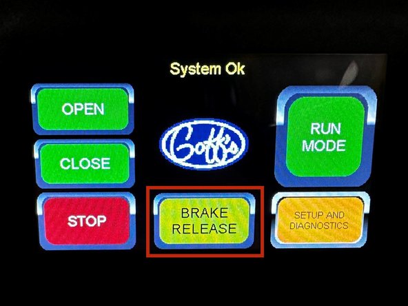 Next, confirm the motors brake is engaging/disengaging properly: