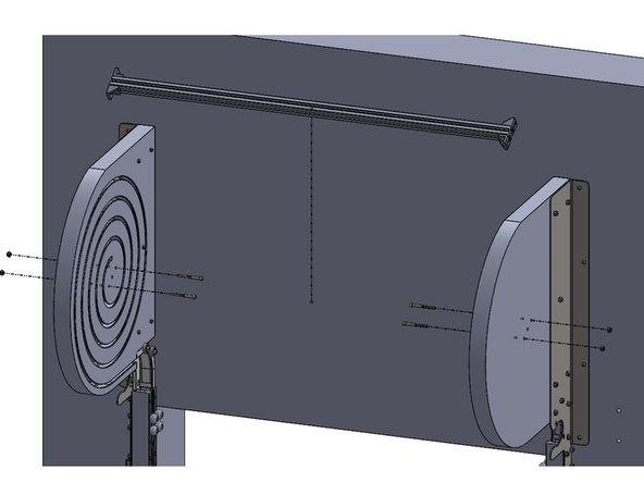 You will need to remove the (4) nuts and (4) bolts out of the ends, to use for its installation.