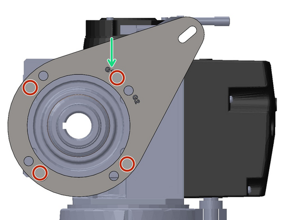 The Bracket has 2 Hole-Patterns Corresponding the G1 and G2 Doors. This ensures the proper Alignment when Installing the Motor Assembly onto a G1 or G2 Door.