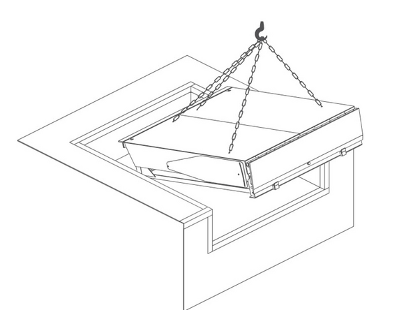 Slowly, and carefully lower your leveler into the pit.