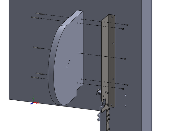 The bolts can be installed with a 1/8in Allen wrench.
