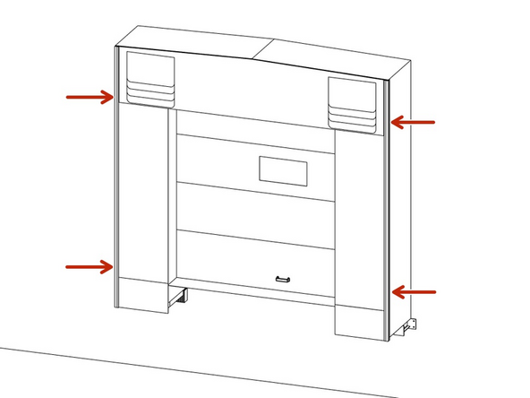 Fasten the Side Angle Trim to the front left and front right corners of the Dock Shelter using the provided #10 x 1-1/2&quot; Self Drilling Screws.