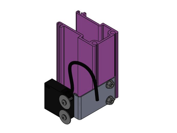 Align the Emitter Bracket to a Height Line about 5"-8" from the Track Bottom.