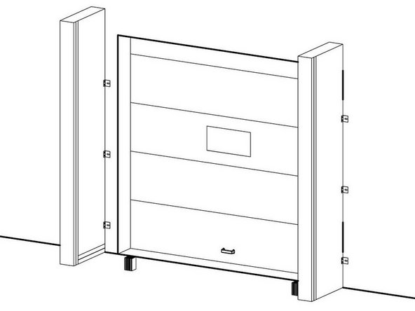 Once you have the Left and Right Pads identified, line them up so the outside faces are flush with the marks made on the wall in the previous step to make sure the whole Side Pad is plumb.
