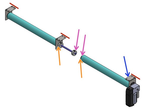 At this point the 1st Roll with the Long-Shaft are Installed.