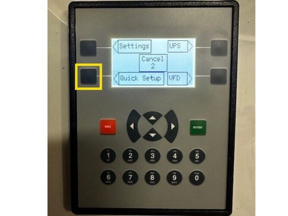 Navigate to the limit setting screen by pressing the following series of buttons: