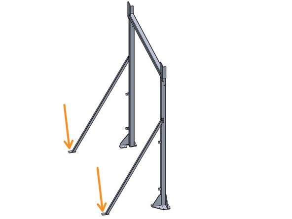 Before securing the Braces to the Door Frame, ensure that the base of the Brace is flush with the floor.