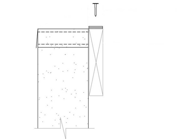 Lay attachment flap down &amp; fasten in place with (3) flat head roofing nails to temporarily secure Wiper Pad.