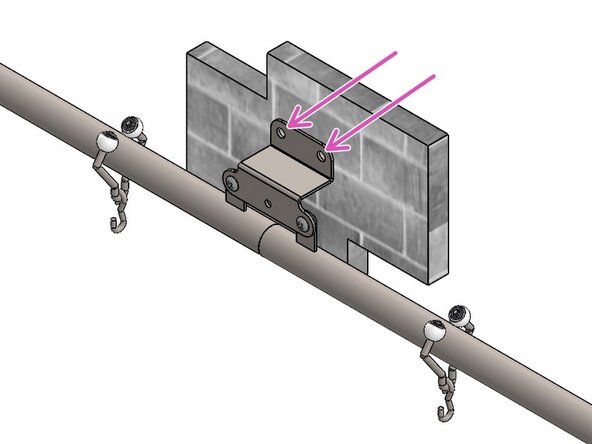 Wall Mount Brackets are used at Face Mount Track Systems.