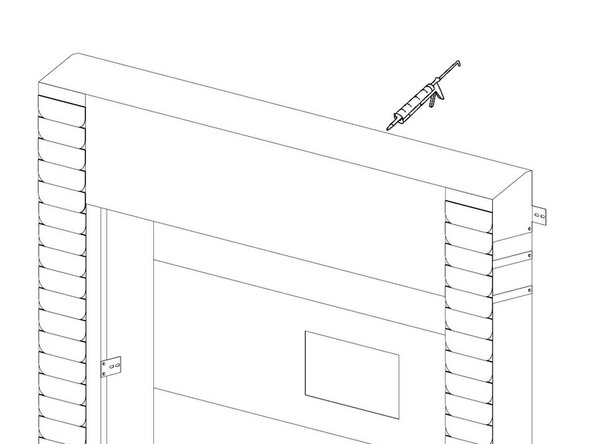 Using silicone caulk, apply a generous bead around the seal between the Head Curtain and the building walls to eliminate any gaps.