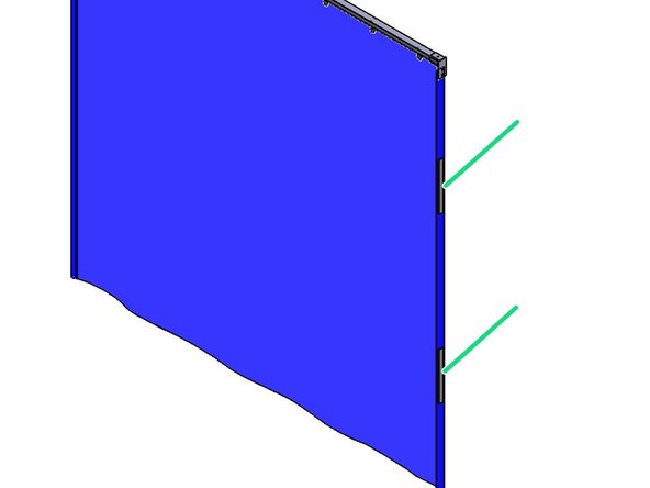 Hook and Loop Material is used to secure the Curtain to the Wall.