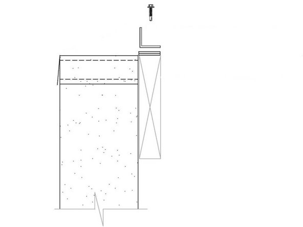 Place Aluminum Angle Trim over Attachment Flap and fasten with provided Hex Head Screws fastening every 11&quot;-12&quot;.