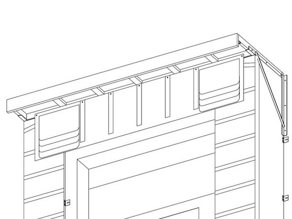 Center The Top Face Curtain and fasten it to the Center Horizontal Beam on The Head Frame all the way butted up to the top of the Cross Beams on The Head Frame using the provided Hex Head Screws.