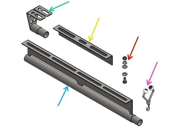 End Stop Bracket, Universal - Universal End Stops retain the Trollies on the Track.