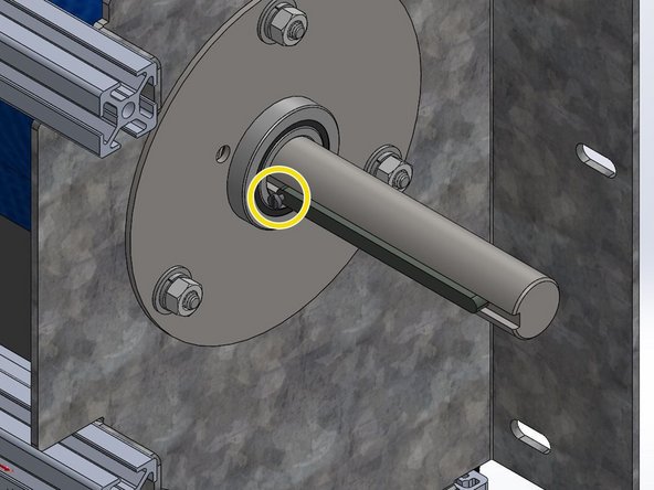 Install the Machine Key onto the Drive Shaft with the Set Screw Oriented Towards the Header (Between Motor and Door).