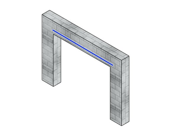 Snap a chalk line 3-1/4” from the Centerline of Roll Tube along the entire run to indicate the outer edge of the Mounting Brackets. (The Bracket Width, and Maximum Roll Diameter, are 6-1/2&quot;).