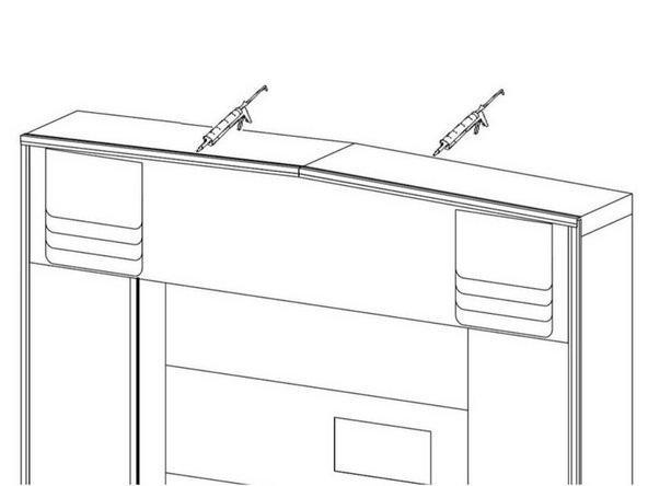 Add a generous bead of caulk along the top edges of the Dock Shelter that are in contact with the mounting surface.