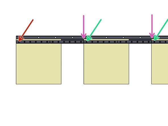 Place the 1st Strip onto the 1st Stud.