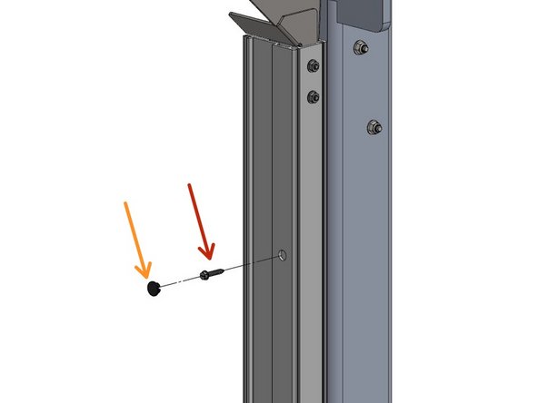 Remove all Black Plastic Plugs from the Track front.  These are Mounting access Holes.