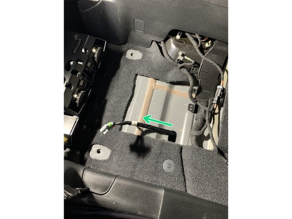 Route the ARB Power Harness up from under the floor as shown. (Shield removed for clarity in second image)