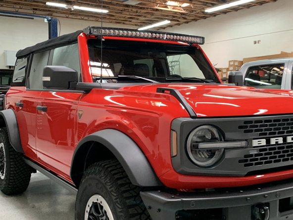 Wire light bar per light manufacturer's instructions.