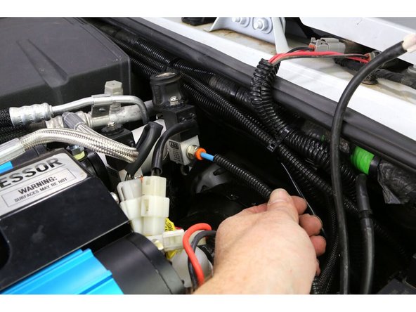 Plug the ARB blue air lines into their respective solenoids.