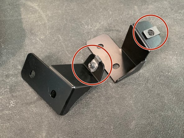 The factory clip nuts may be re-used. If the factory clip nuts were damaged, or there were no clip nuts on the truck, new clip nuts are provided.