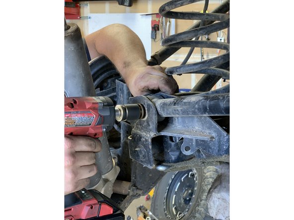 Replace with a 9/16-18 x 3&quot; bolt and lock nut with washers under the head of the bolt and lock nut.