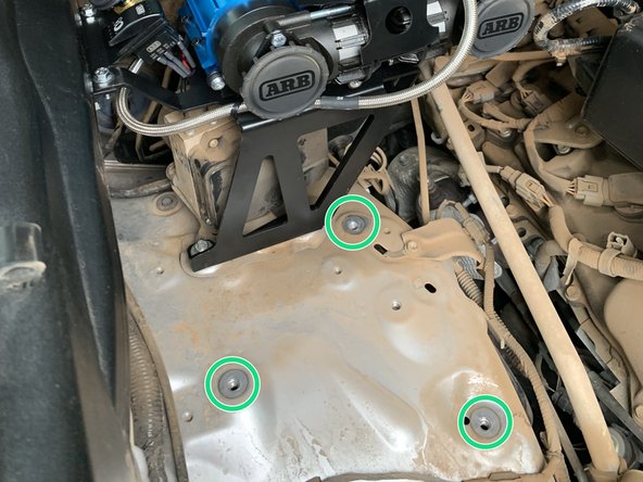 Reinstall the airbox using the 3 screws removed earlier: one behind the airbox and two inside the airbox.