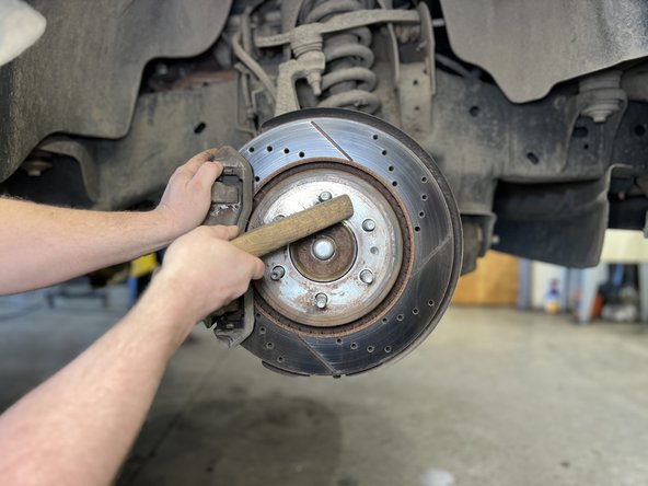 Using a wire brush or something similar, make sure the wheel mounting surface and wheel studs are cleaned thoroughly.