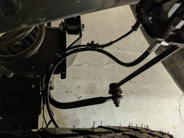 Zip tie the wheel speed sensor wire to the new brake line.