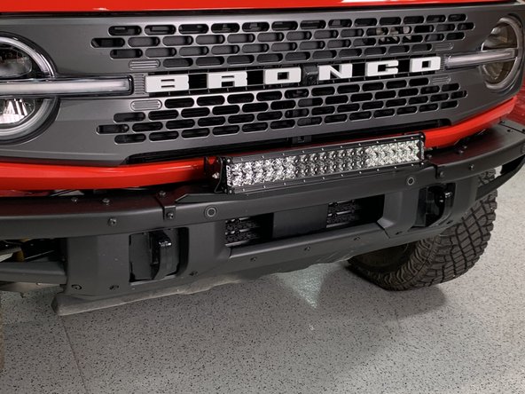 Wire lights or light bar per light manufacturer's instructions.
