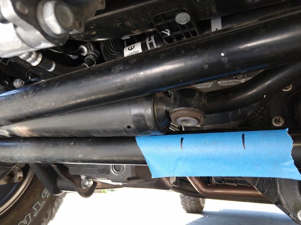 To determine the location along the tie rod, we recommend attaching the steering damper to the fixed end and fully extending it. Then, steer the vehicle all the way to the extended side.