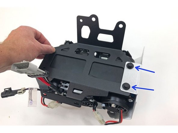 Install the Grimm OffRoad Heat Shield on to the right hand side of the compressor using the ARB bolts, washers, and nuts that came with the compressor.