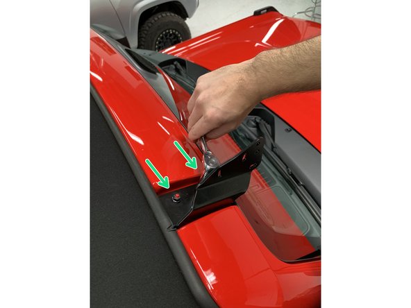 It may be easier to mount the light bar to the Grimm OffRoad mounting brackets first, but installation can be done in either order.