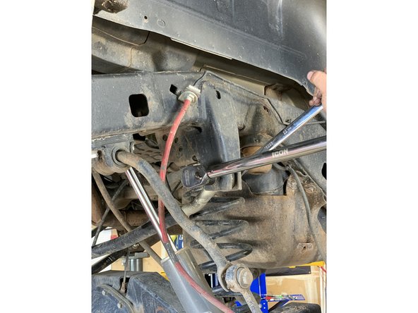 Replace with a 9/16-18 x 3&quot; bolt and lock nut with washers under the head of the bolt and lock nut.