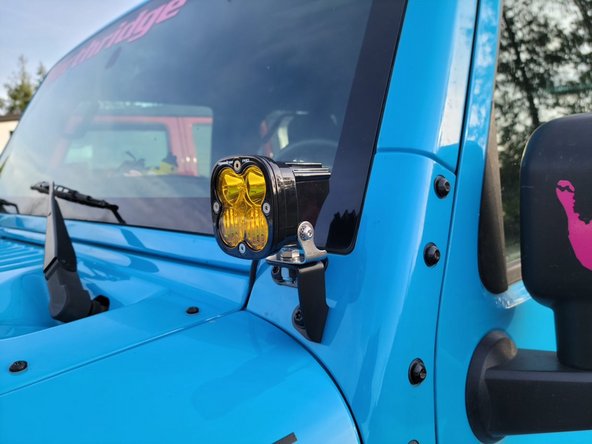 Install lights onto light mounts.