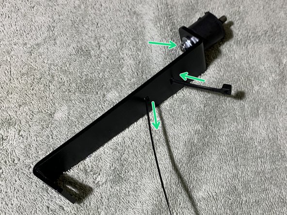 Install the 6mm x 1&quot; vibration damping bushing onto the Support Bracket using a washer under the 6mm nylock nut as shown.