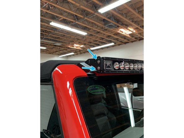 Note that there is a left and right bracket. The mounting holes for the vehicle should be inboard.