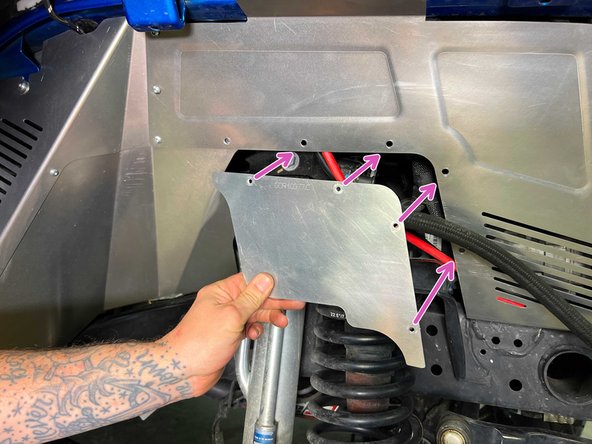 Note the orientation of the installed pem nuts in the front lower fender liner sections to tell the left and right side brackets apart. The smooth side should face out with the pem nuts pressed in from the back side.